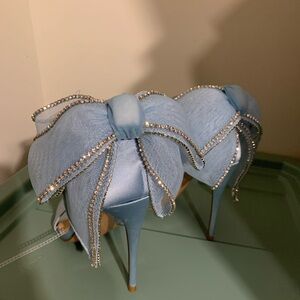Steve Madden Light Blue Bow Heels